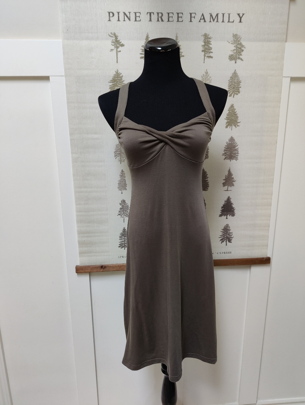 MEC Mountain Equipment Co-op Taupe Brown Sweet Ride Dress - Small - Built-in Bra
